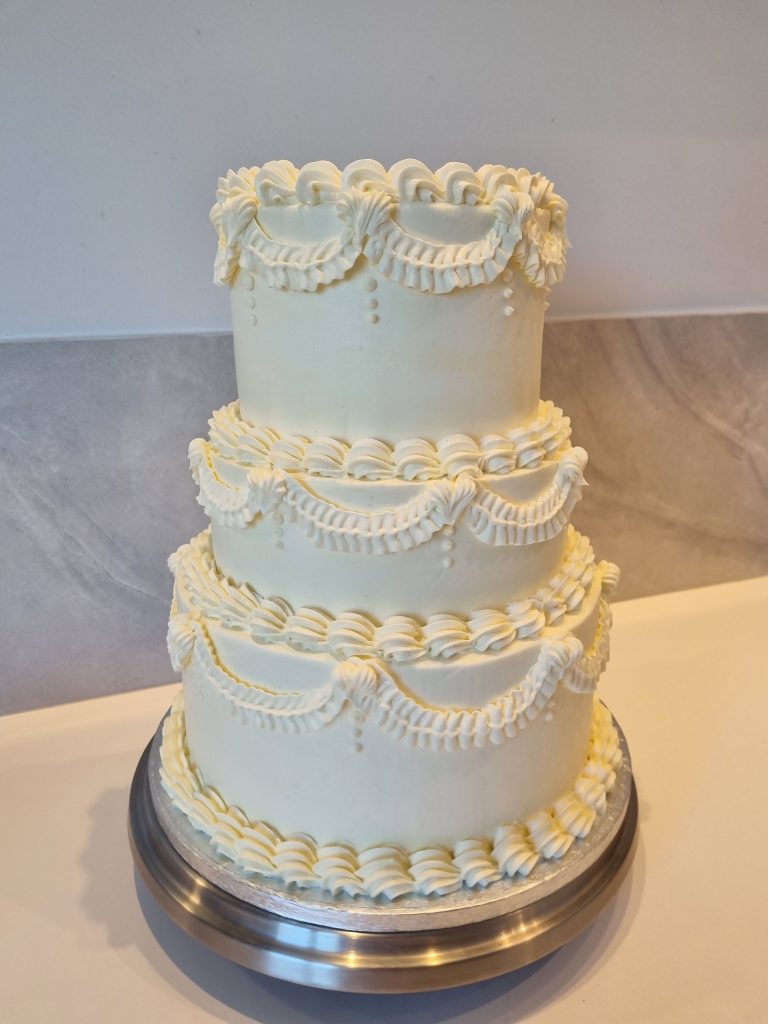 Vintage bröllopstårta, Lisens Pastry i Lund