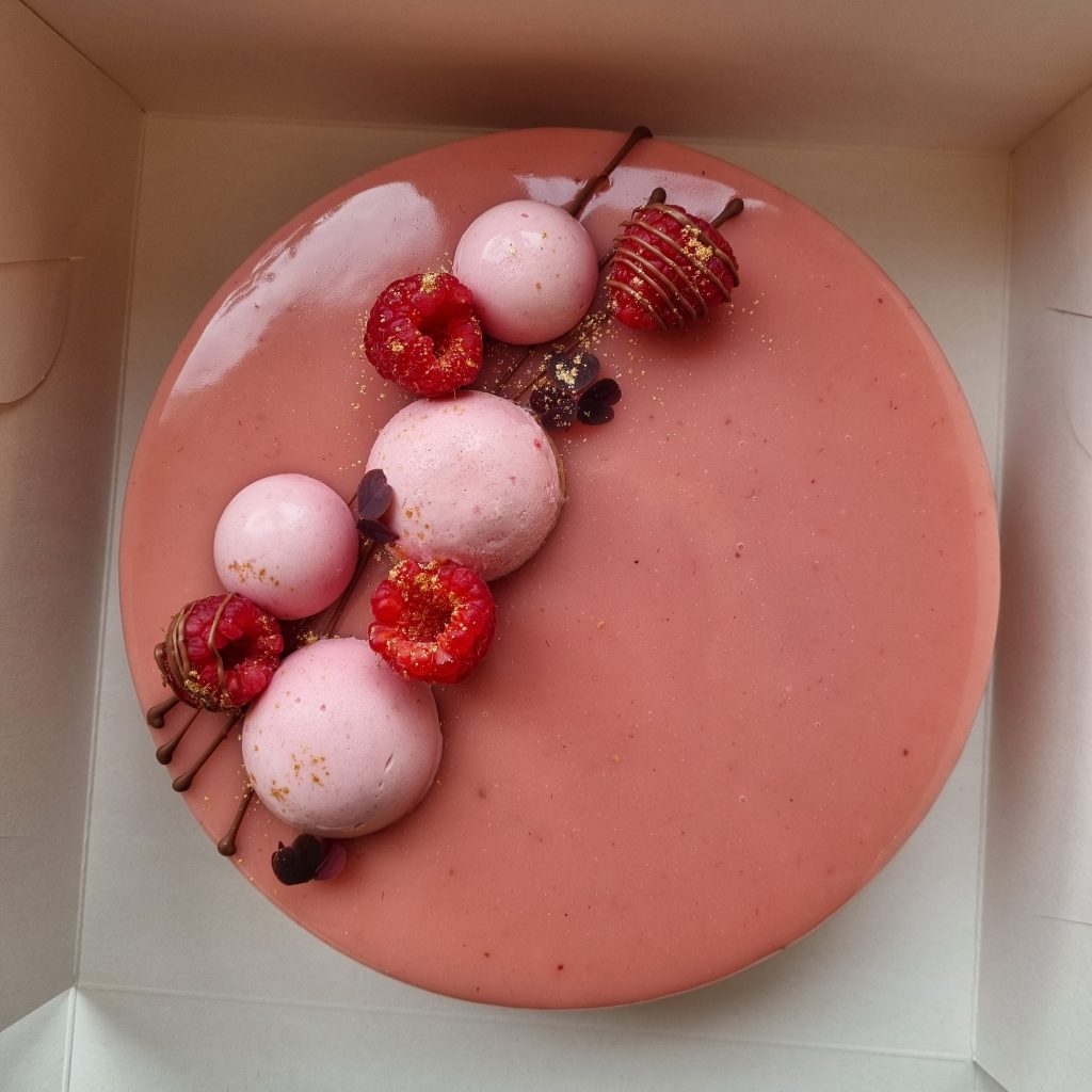 Hallonmoussetårta, Lisens Pastry i Lund