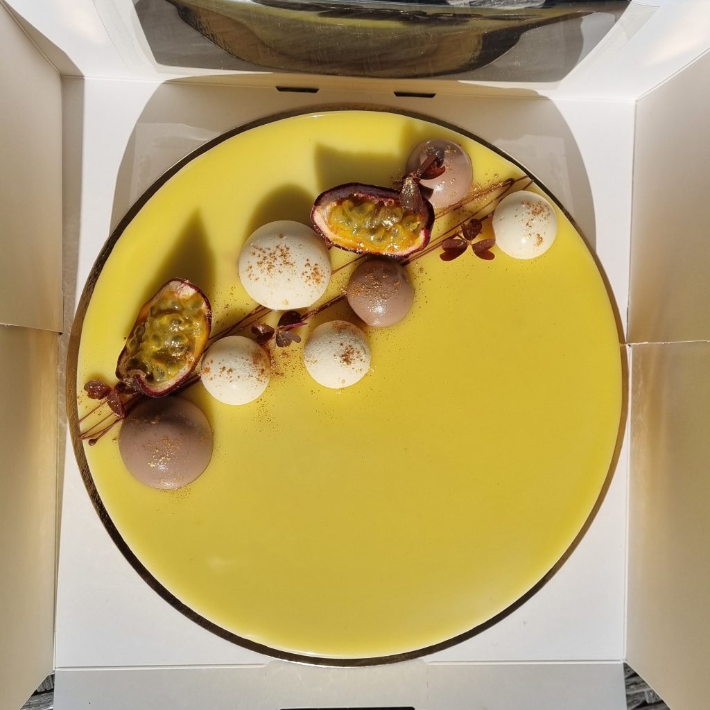 Passionsfruktsmoussetårta, Lisens Pastry i Lund